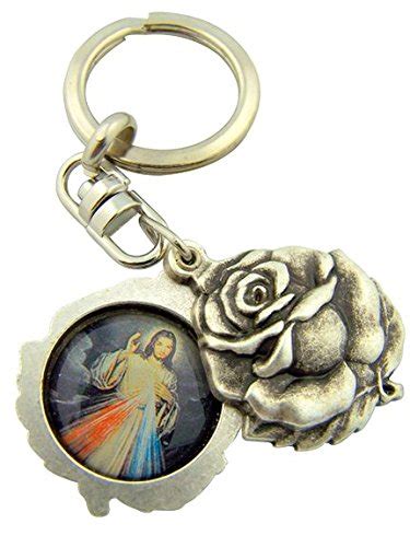 Buy Keyring Divine Mercy of Jesus Medal Immaculate Heart of Mary Medal ...