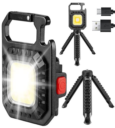 showkah® COB Rechargeable Portable Keychain LED Flashlight - 7 ...