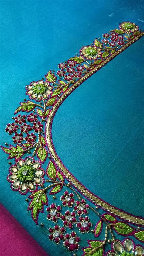 Image result for Thread Embroidery Design Pattern 0N Blouse