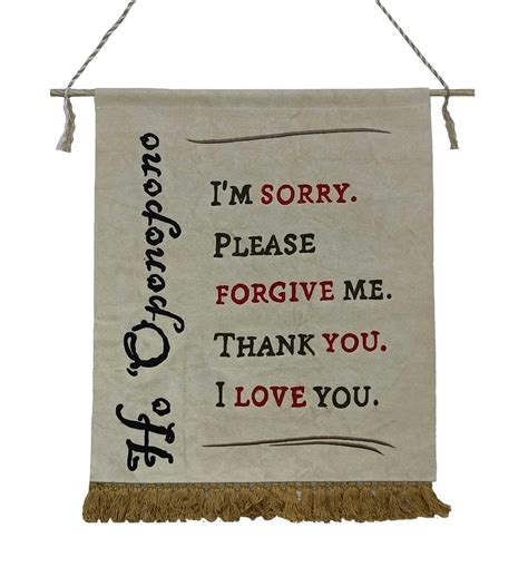 RUS CREATION HO OPONOPONO Quote Wall Hanging| Ho'oponopono Magical ...