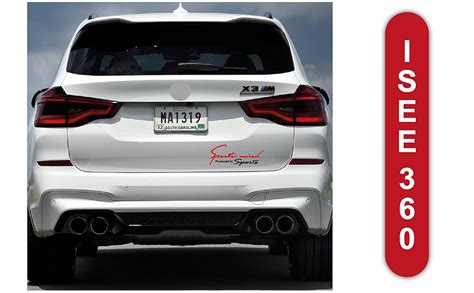 ISEE 360 Racing Auto Hood Bumper Sides Windows Car Sticker Die Cut ...