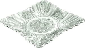 Ekaani Silver Plated Peacock Design Square Shaped Luxury Small Tray ...