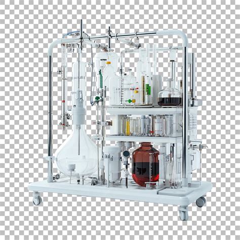 Transparent or png image of table full of lab instruments and items ...