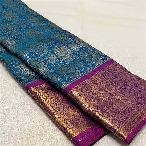 Prominent Rama Soft Banarasi Silk Saree With Excellent Blouse Piece ...