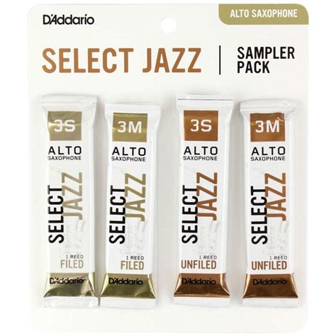 D'Addario Woodwinds DSJ-J3S Select Jazz Alto Saxophone Reed Sampler ...