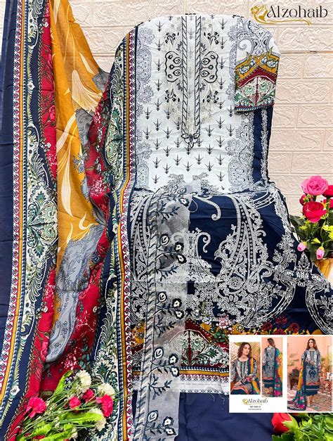 Az-1163A Al Zohaib Print Pakistani Salwar Suits – Heriska