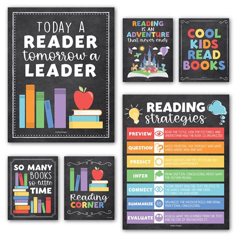 Buy Hadley Designs 6 Colorful Reading s For Classroom Library ...