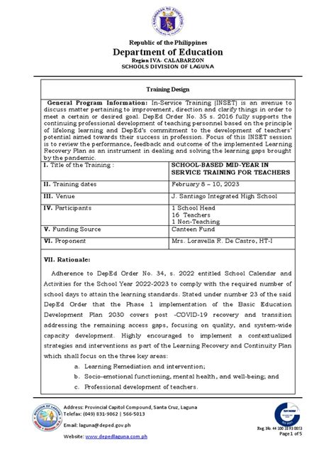 Image result for Sample Closing Program for Inset