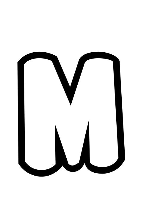 Printable 3D Bubble Letter M