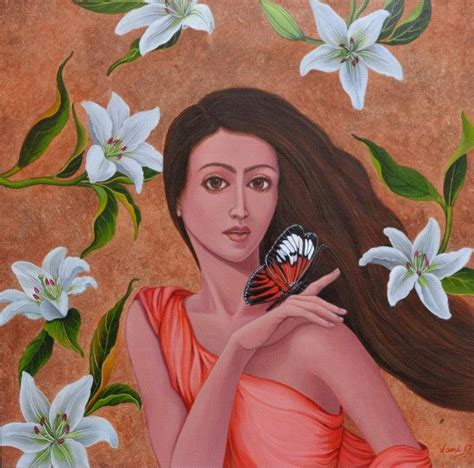 "Dulcet Dream 3": Light Brown Acrylic Painting by Vani Chawla | ArtZolo.com