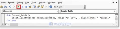 Image result for Excel VBA Create Table Dynamic Range