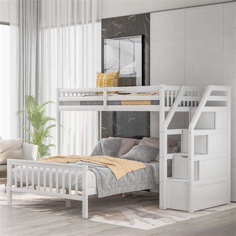 Buy Harper & Bright Designs Twin Over Full Loft Beds, Bunk Beds Twin ...
