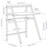MITTPLAN desk, white, 80x60 cm (311/2x235/8") - IKEA