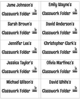 Image result for Class Work Folder Word