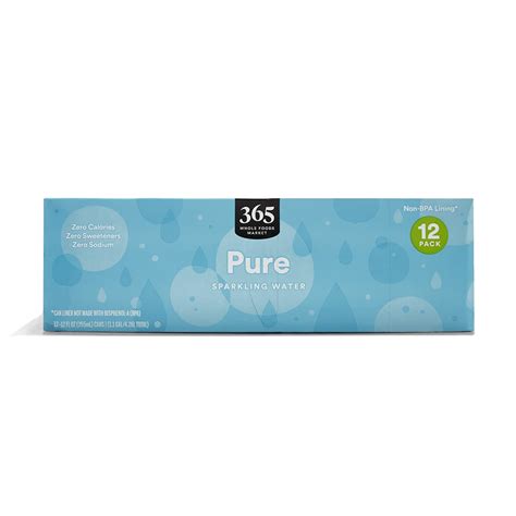 Buy 365 by Whole Foods Market, Plain Sparkling Water, 12 Fl Oz Online ...