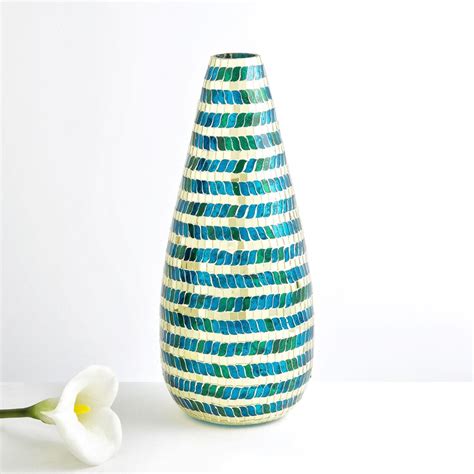 Buy Mahin Mosaic Wave Pattern Vase from Home Centre at just INR 1799.0