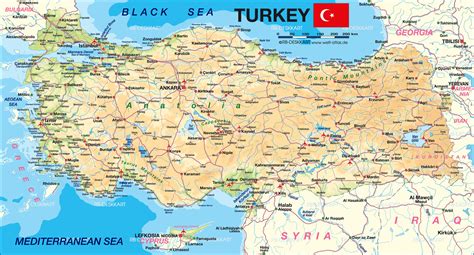 Map of Turkey - Map in the Atlas of the World - World Atlas