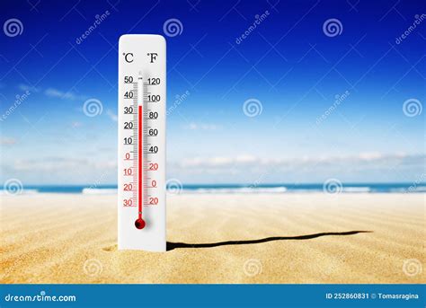 Hot Summer Day. Ambient Temperature Plus 35 Degrees Stock Image - Image ...