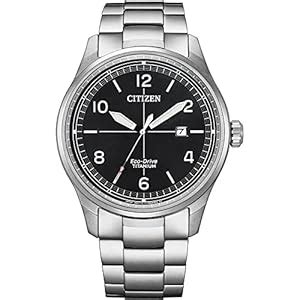 Buy CITIZEN Men's Analogue Eco-Drive Watch with Titanium Strap, Black ...