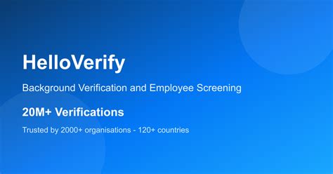 HelloVerify | Background Verification & Employee Screening India