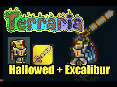 Hallowed Armor plus Excalibur Easy | Terraria Armor and Weapons - YouTube
