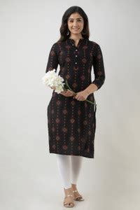 VARICOS Women Geometric Print Straight Kurta - Buy VARICOS Women ...