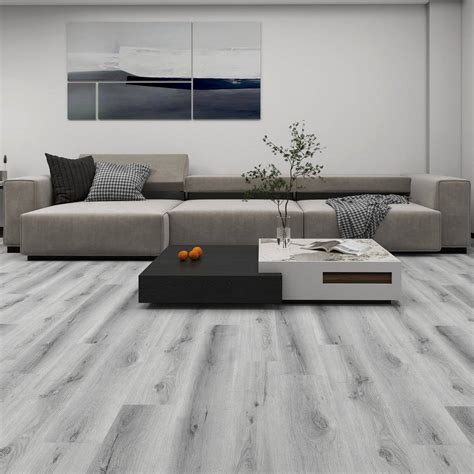 Aqua Plank Putty Grey Oak Click Vinyl Flooring