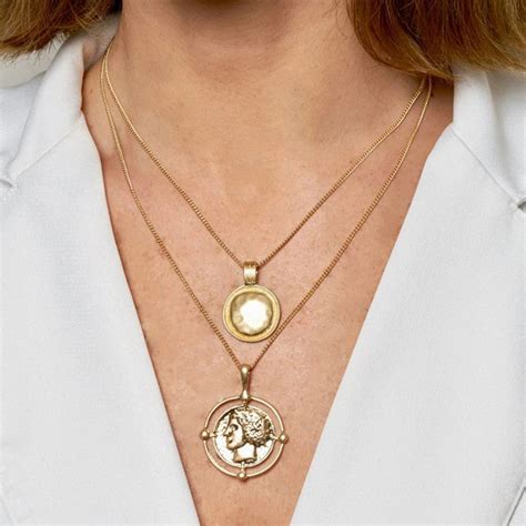 Buy Gold-Plated Gold Toned Dual Coin Layered Necklace For Women in Bulk ...