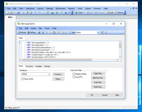 QlikView Edit Script 的图像结果