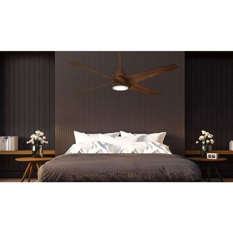 Buy Swept 56 in. Integrated LED Indoor Distressed Koa Ceiling Fan with ...