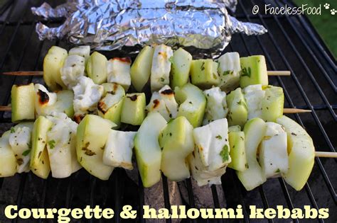 We Don't Eat Anything With A Face: Courgette & Halloumi Kebabs