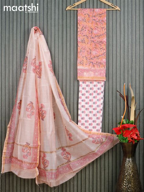 Chanderi Unstitched Salwar Suits – Maatshi