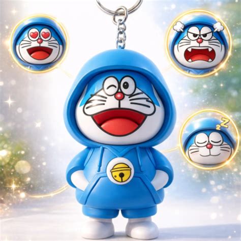 Cartoon Character Face-Changing Keychain – Cute Mood-Changing Cartoon ...