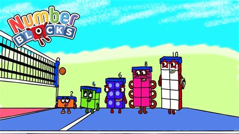 Numberblocks 246810 Ready to compete in volleyball - Numberblocks ...