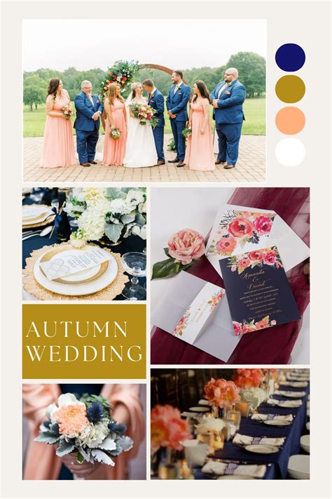 Navy blue peach and white wedding | Honestweddingadvice.com