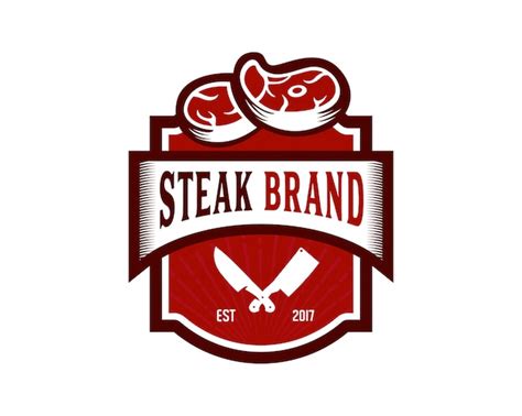 Steak store logo template | Premium Vector