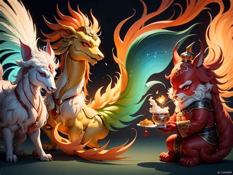Chinese mythical creatures，gourmand - SeaArt AI