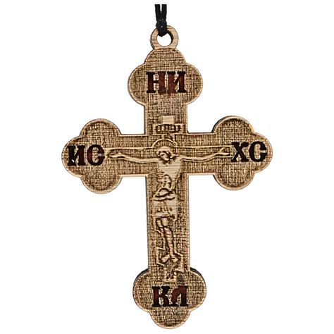 Drveni krst za kola ispunjen mirisnim tamjanom sa Svete gore (11x7,5) cm