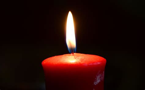 Download wallpaper 3840x2400 candle, flame, fire, wick, darkness, red ...