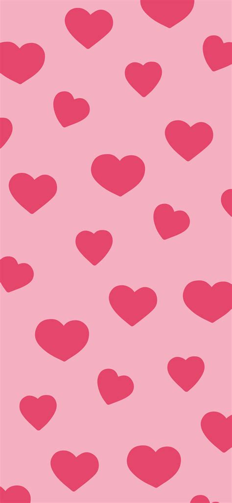 Love Hearts Pattern Pink Wallpaper - Aesthetic Heart Wallpaper 4k