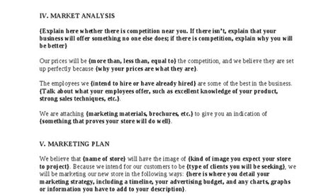 Retail Business Plan Template 的图像结果