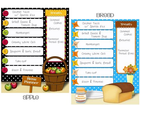 Menu Plan Printable 的图像结果