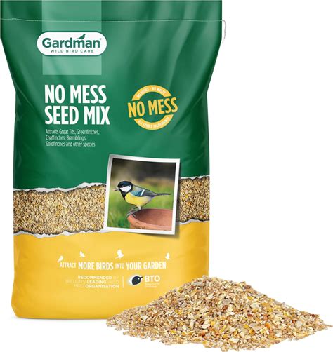 Wild Bird Food Mixed Seeds - 14.75kg Gardman No Mess Seed Mix for Bird ...