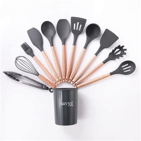 Buy SAVYA HOME Silicon Spatula Set | BPA-Free & Food Grade Silicon ...