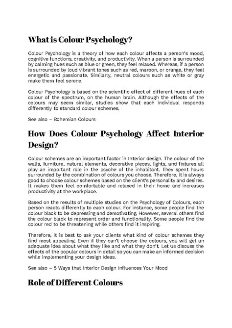 COLOR THEORY AND ITS IMPACT IN DESIGN - What is Colour Psychology ...