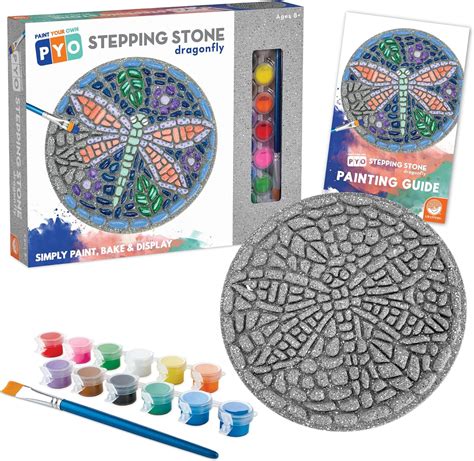 Amazon.com: MindWare Paint Your Own Stepping Stone: Dragonfly - Paint ...