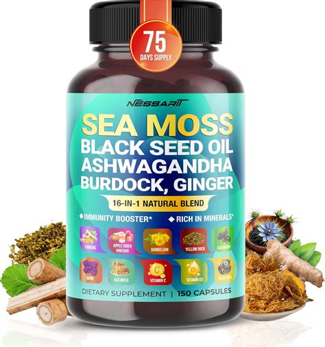 NESSARIT Sea Moss 15,000mg Supplement - 14-in-1 Natural Blend India | Ubuy