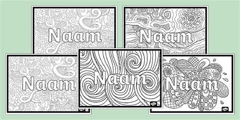 Mindfulness Bewerkbare Naam Kleurplaten