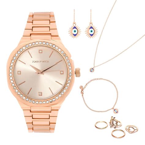 Joker & Witch Stainless Steel Women Aida Love Stack Analogue Watch Gift ...