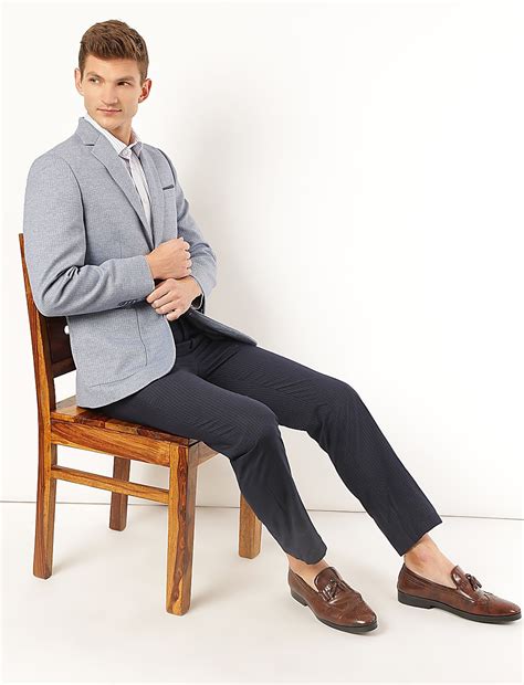 Buy Textured Lapel Collar Blazer at Marks & Spencer